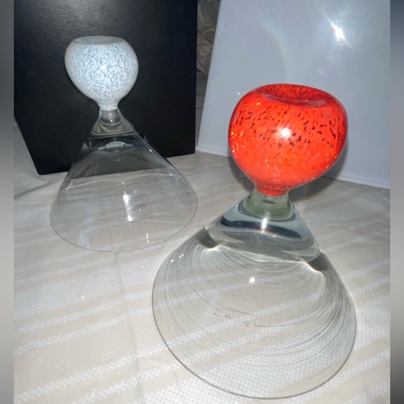 Luminescence‎ Glass Crystal Ball Base/ Stem Martini Glasses (set of 2), Romania - Picture 2 of 12
